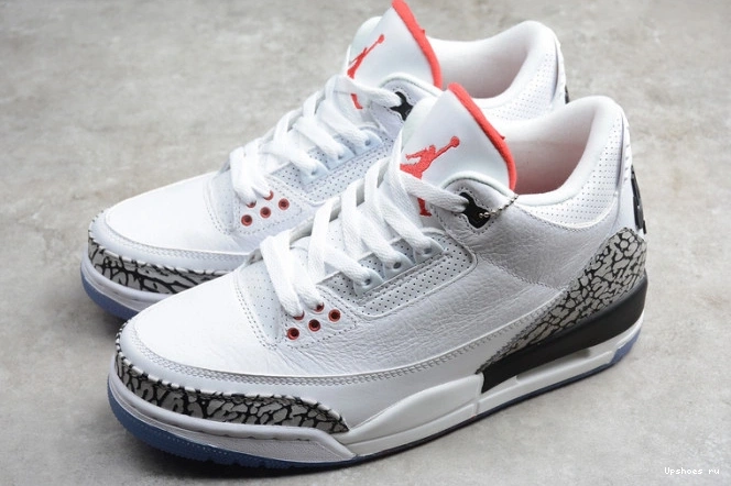 Throw Free Retro Line Cement Air Jordan 3 White 923096-101 0127
